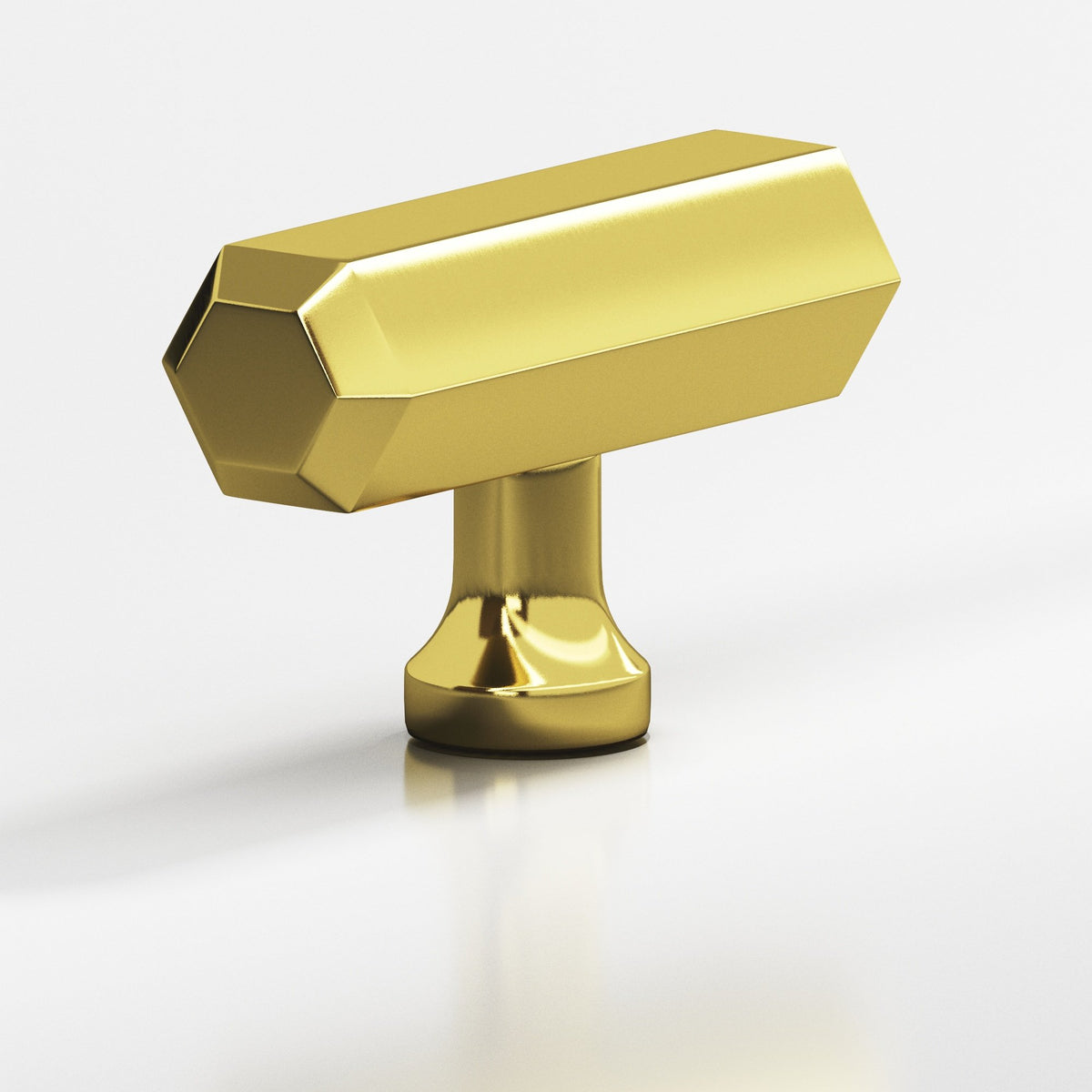 Colonial Bronze 320 Hexagonal T-Knob, 2 in - French Gold