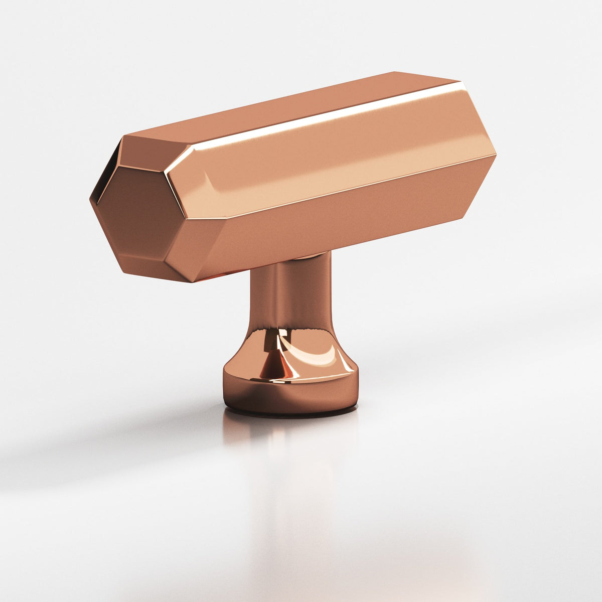Colonial Bronze 320 Hexagonal T-Knob, 2 in - Polished Copper