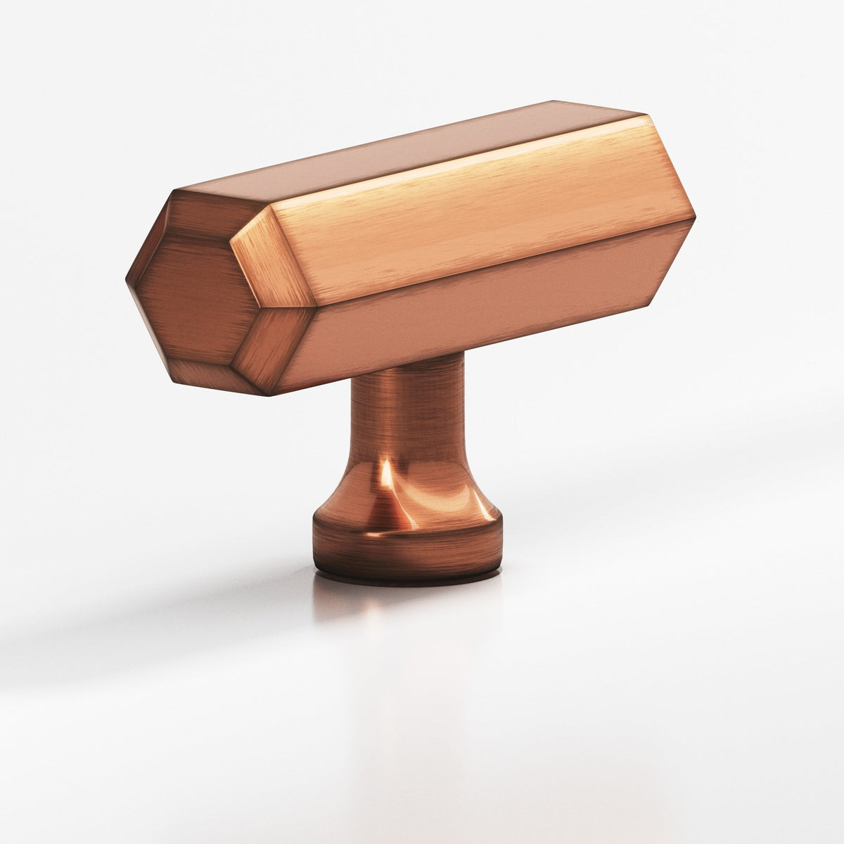 Colonial Bronze 320 Hexagonal T-Knob, 2 in - Antique Copper