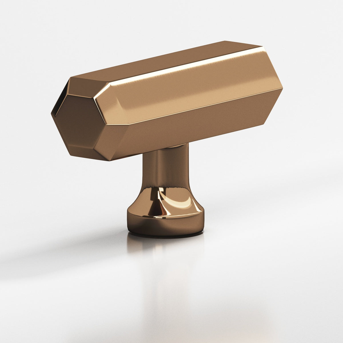 Colonial Bronze 320 Hexagonal T-Knob, 2 in - Polished Bronze