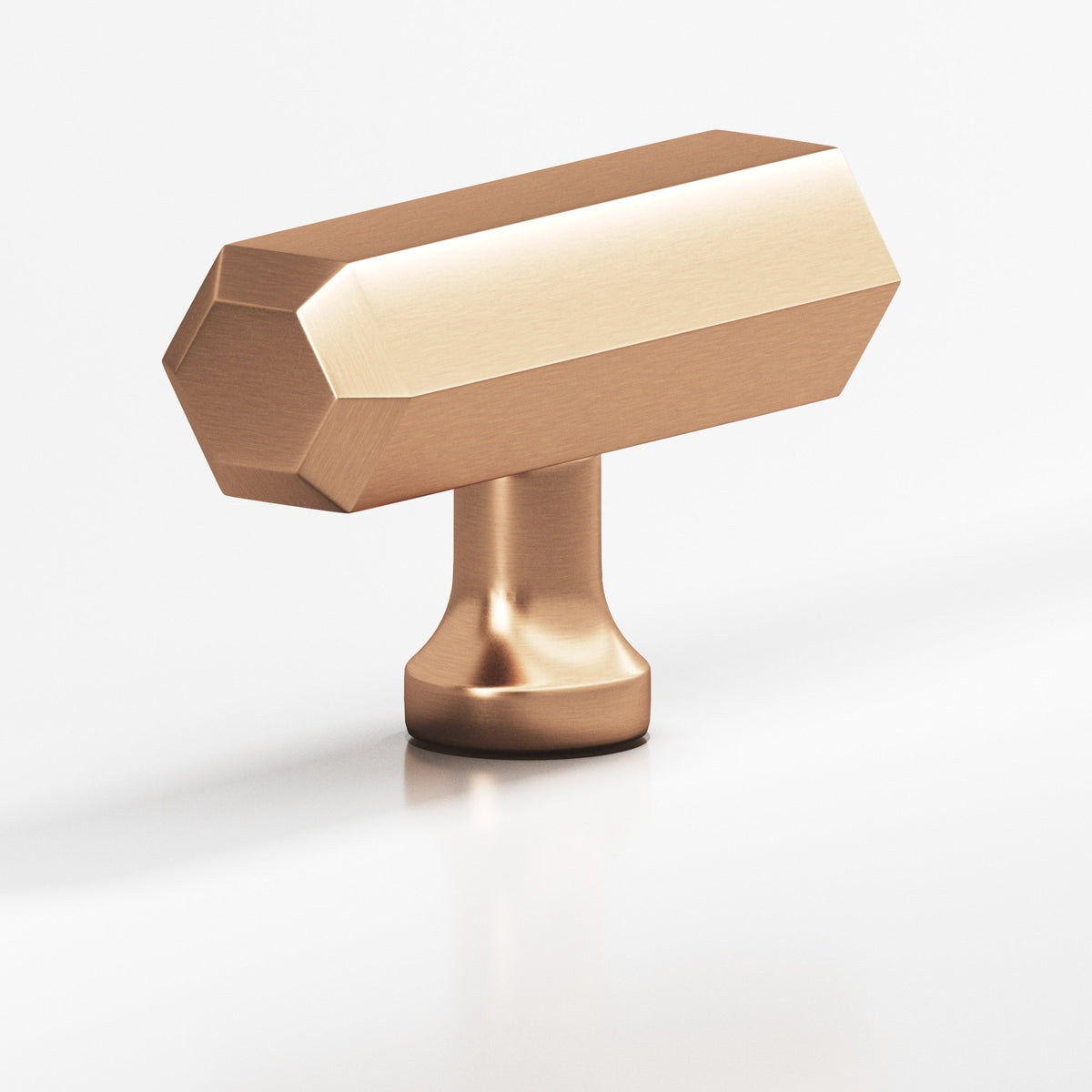 Colonial Bronze 320 Hexagonal T-Knob, 2 in - Satin Bronze