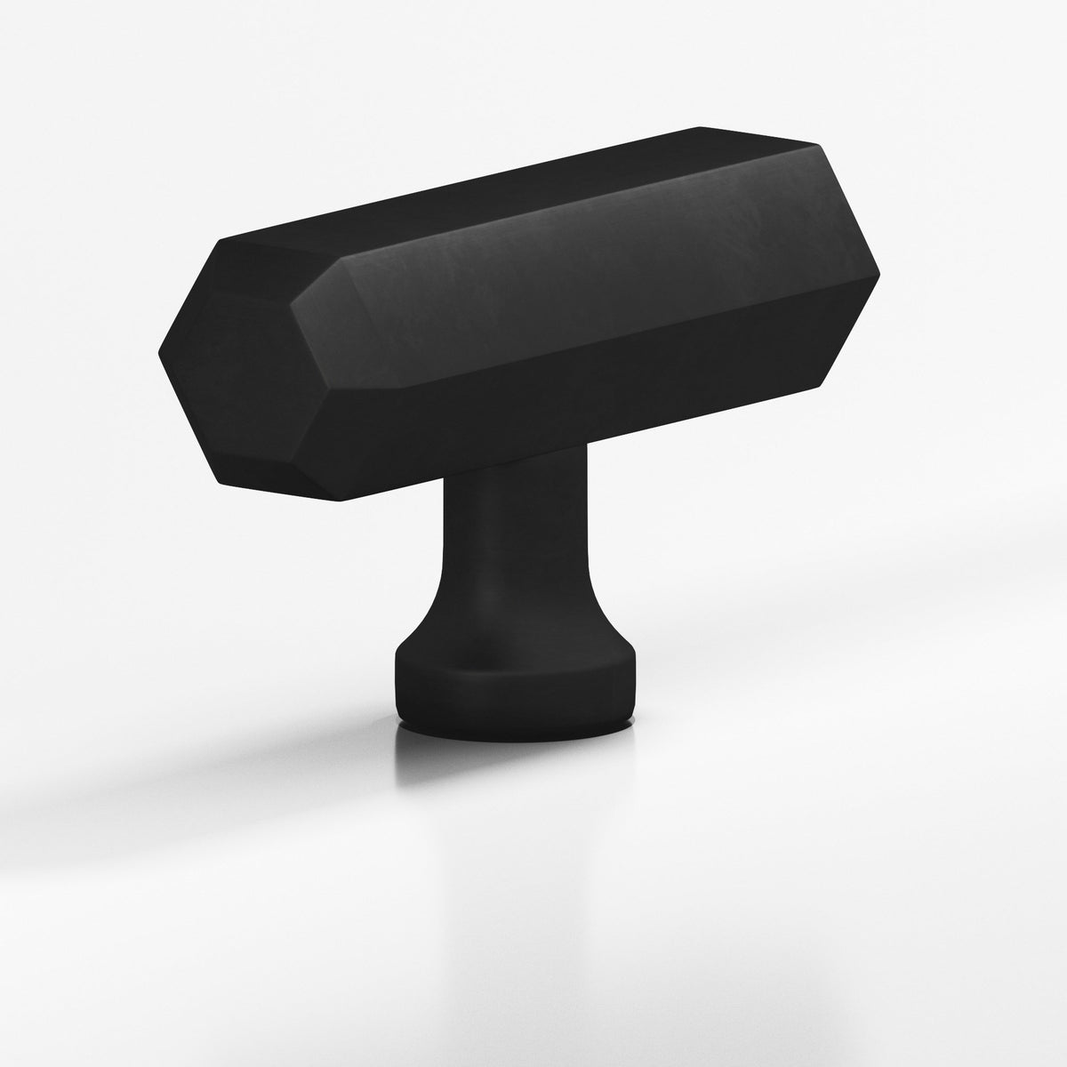 Colonial Bronze 320 Hexagonal T-Knob, 2 in - Matte Satin Black