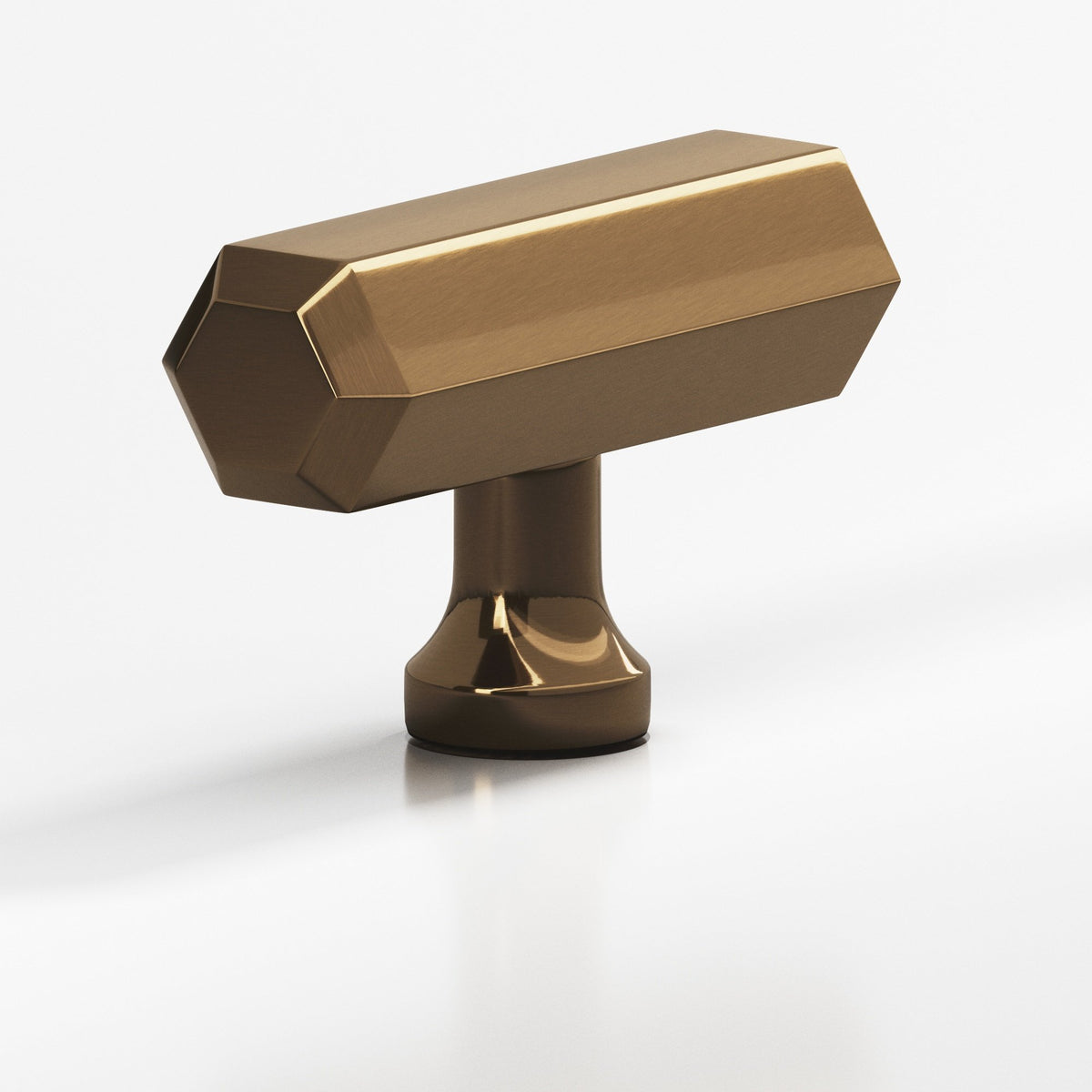 Colonial Bronze 320 Hexagonal T-Knob, 2 in - Light Statuary Bronze