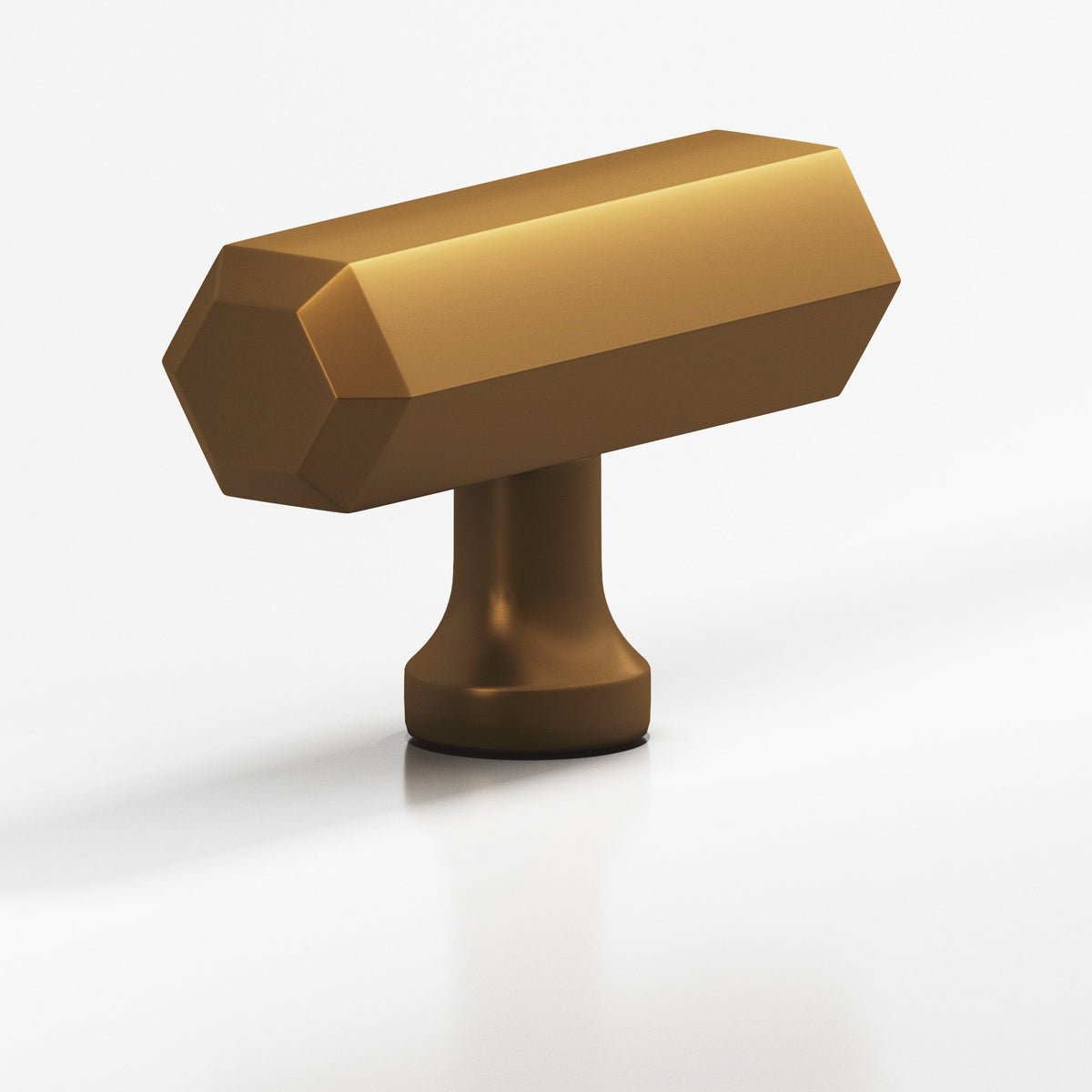Colonial Bronze 320 Hexagonal T-Knob, 2 in - Matte Light Statuary Bronze