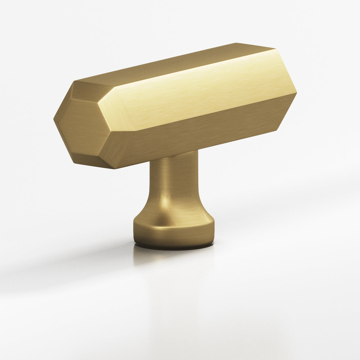 Colonial Bronze 320 Hexagonal T-Knob, 2 in - Satin Brass