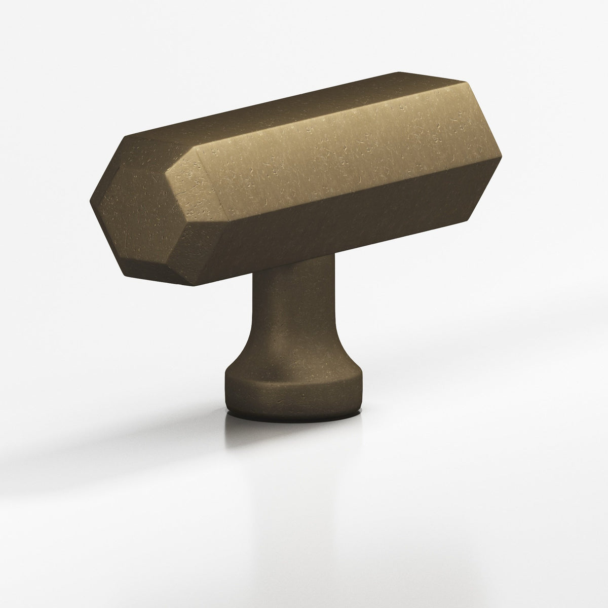 Colonial Bronze 320 Hexagonal T-Knob, 2 in - Distressed Oil Rubbed Bronze
