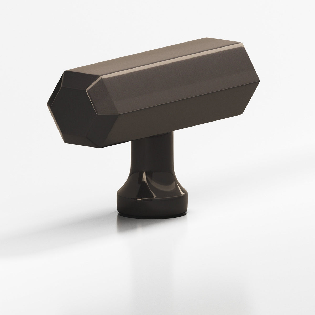 Colonial Bronze 320 Hexagonal T-Knob, 2 in - Dark Statuary Bronze