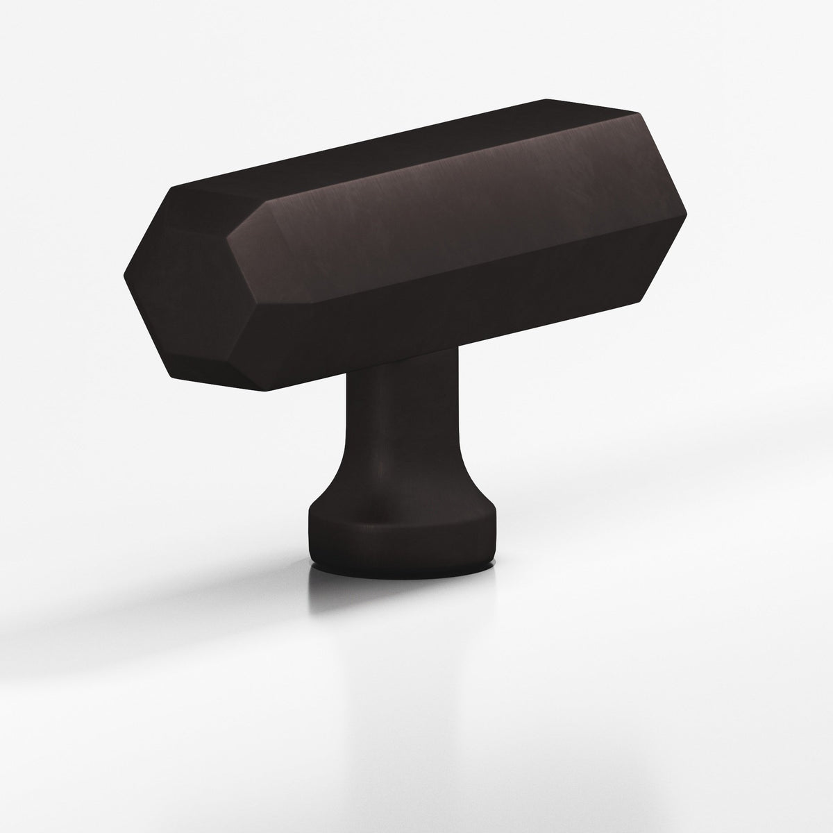 Colonial Bronze 320 Hexagonal T-Knob, 2 in - Matte Dark Statuary Bronze