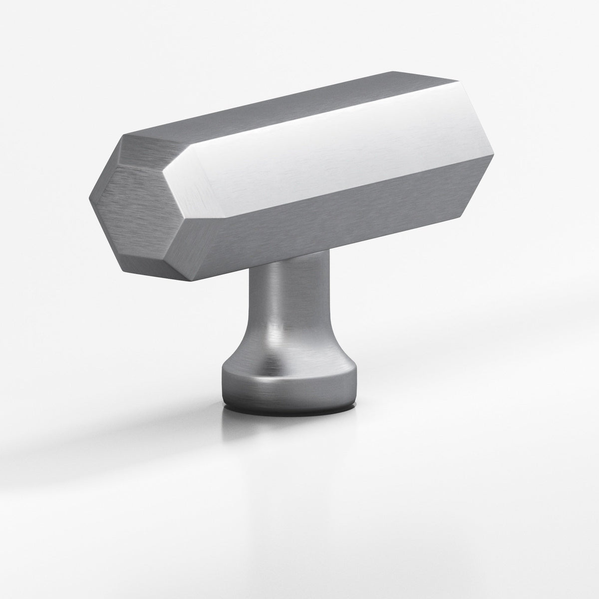 Colonial Bronze 320 Hexagonal T-Knob, 2 in - Matte Satin Chrome