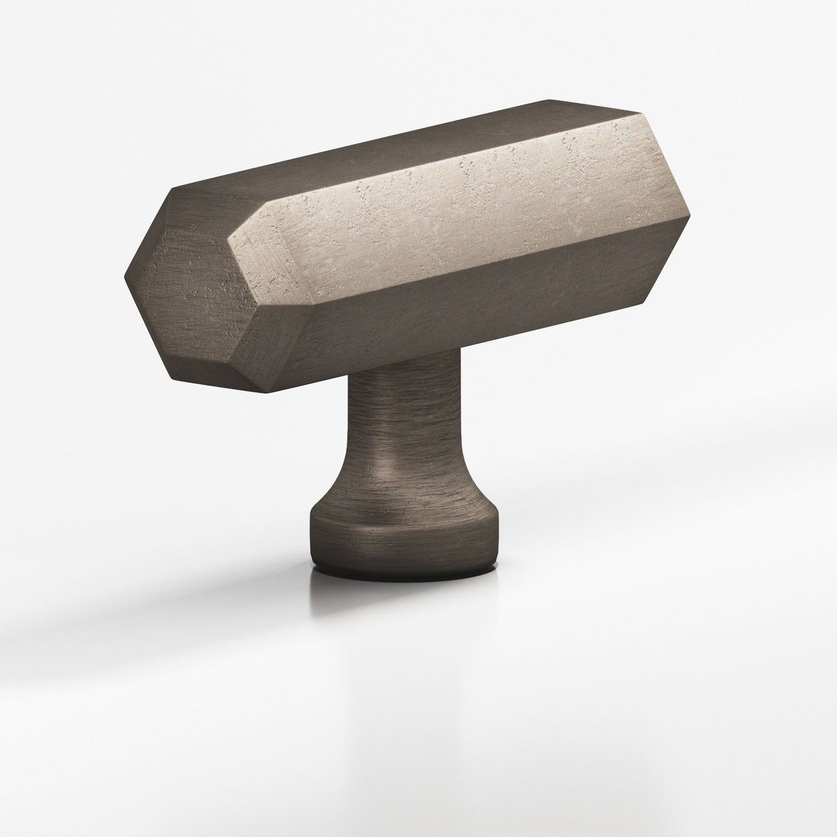 Colonial Bronze 320 Hexagonal T-Knob, 2 in - Distressed Pewter