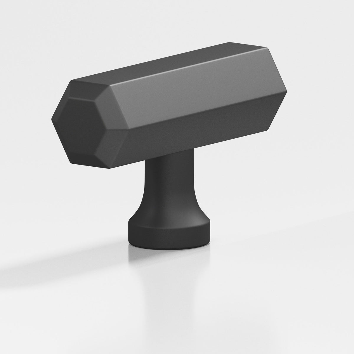 Colonial Bronze 320 Hexagonal T-Knob, 2 in - Matte Graphite