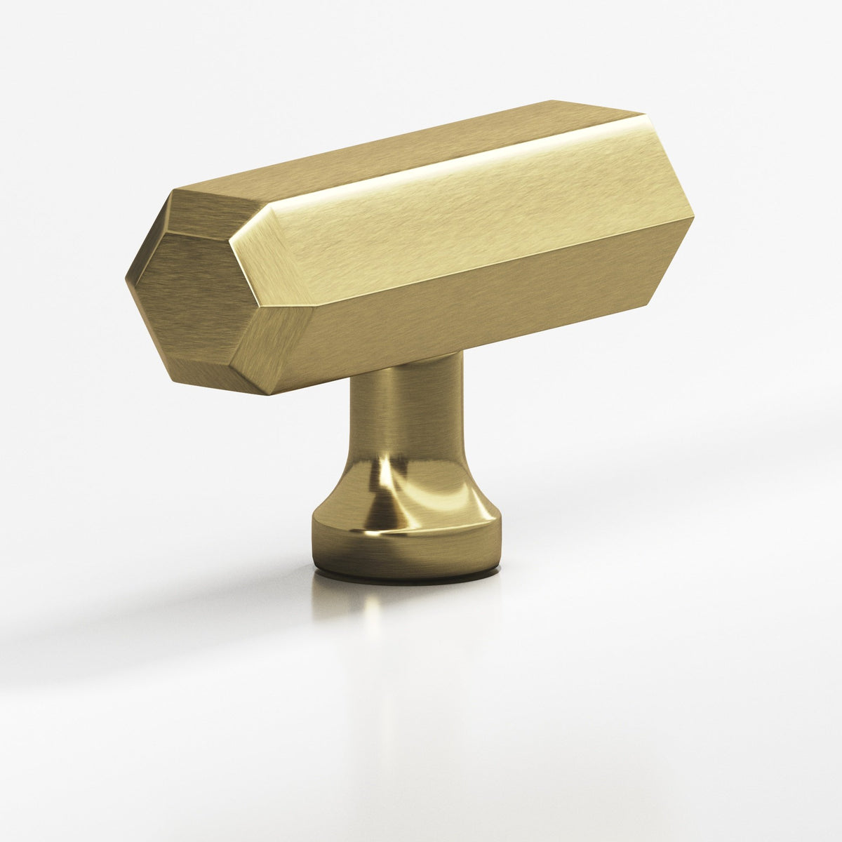 Colonial Bronze 320 Hexagonal T-Knob, 2 in - Antique Brass