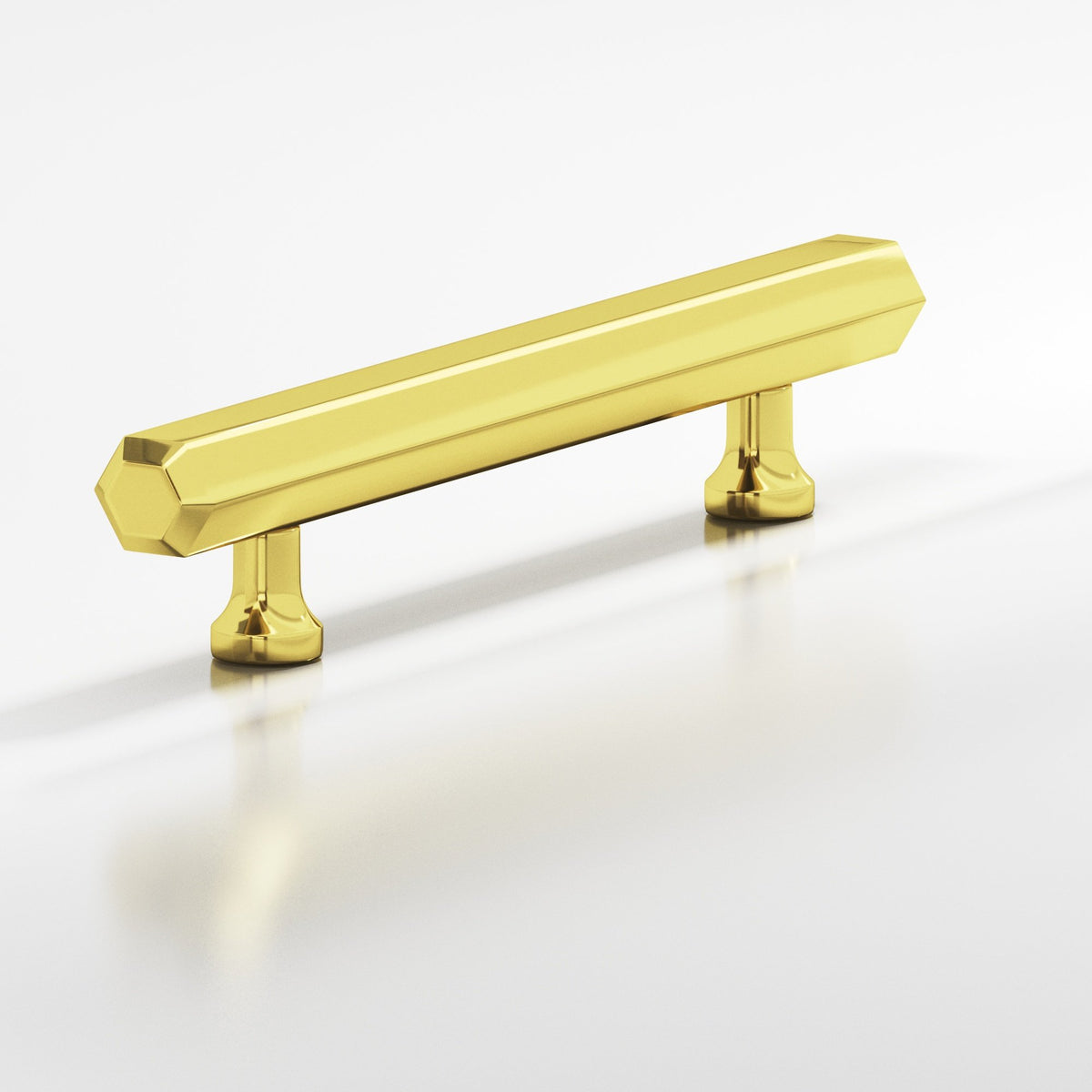 Colonial Bronze 323 Hexagonal Pull with Flared Posts, 1 in Diameter - French Gold