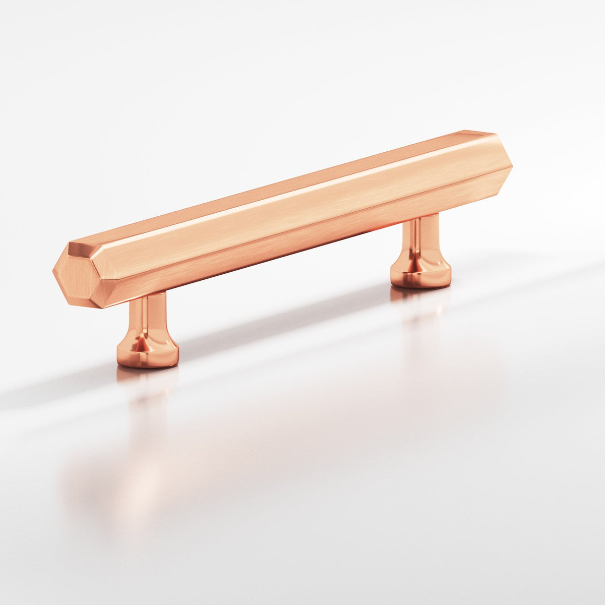 Colonial Bronze 321 Hexagonal Pull with Flared Posts, 9/16 in Diameter - Satin Copper