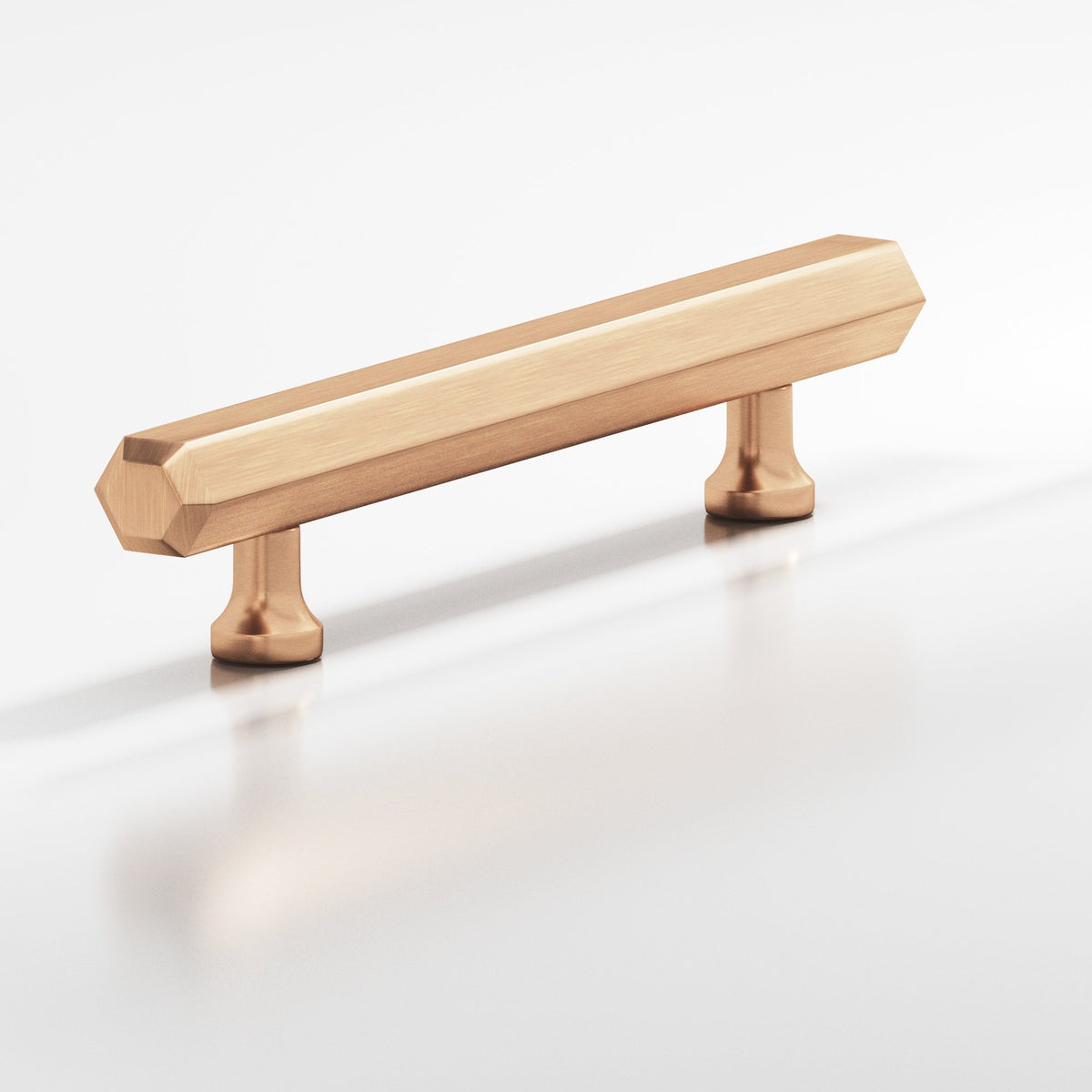 Colonial Bronze 323 Hexagonal Pull with Flared Posts, 1 in Diameter - Satin Bronze