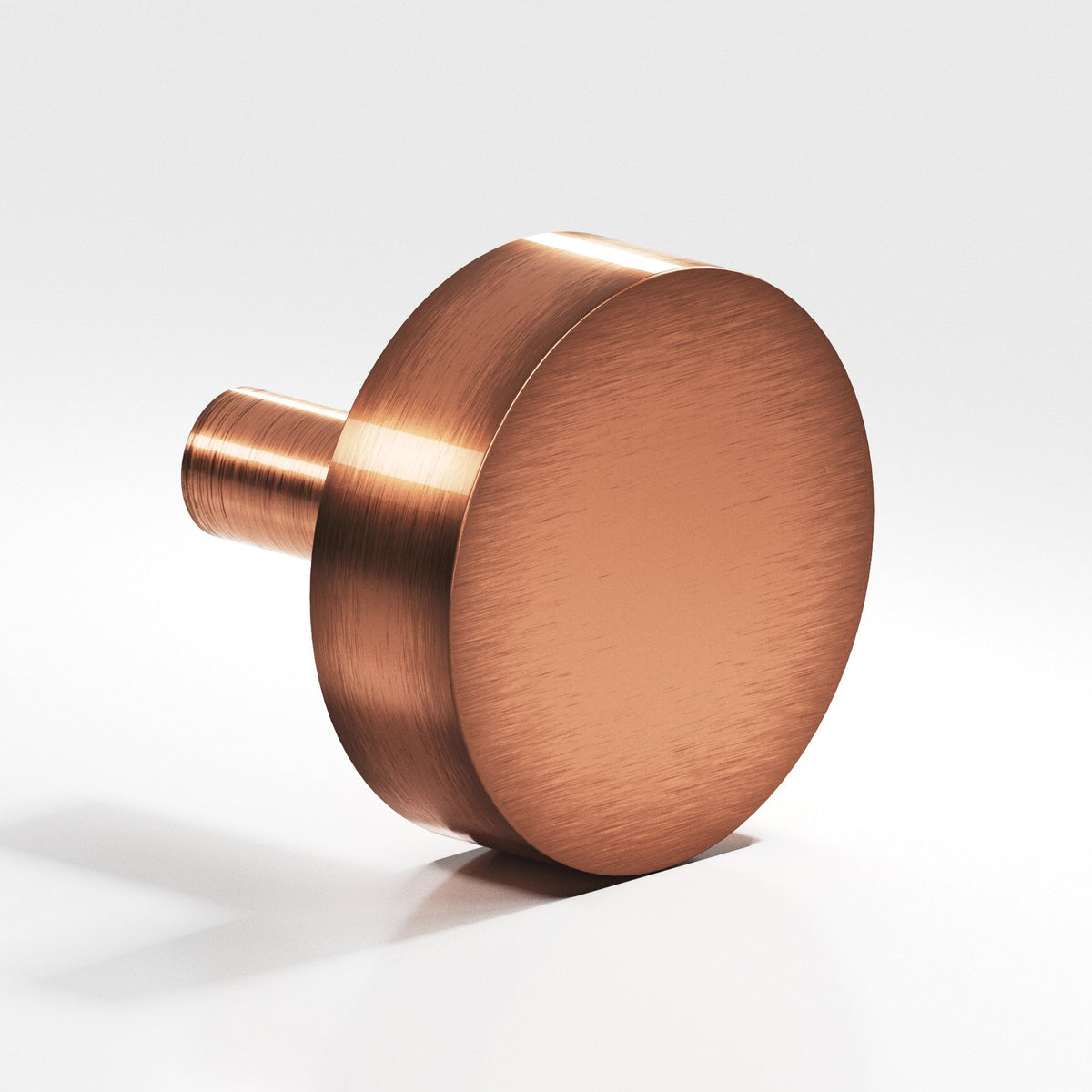 Colonial Bronze 510 Round Disc Knob with Straight Post, 1 in Diameter - Antique Copper