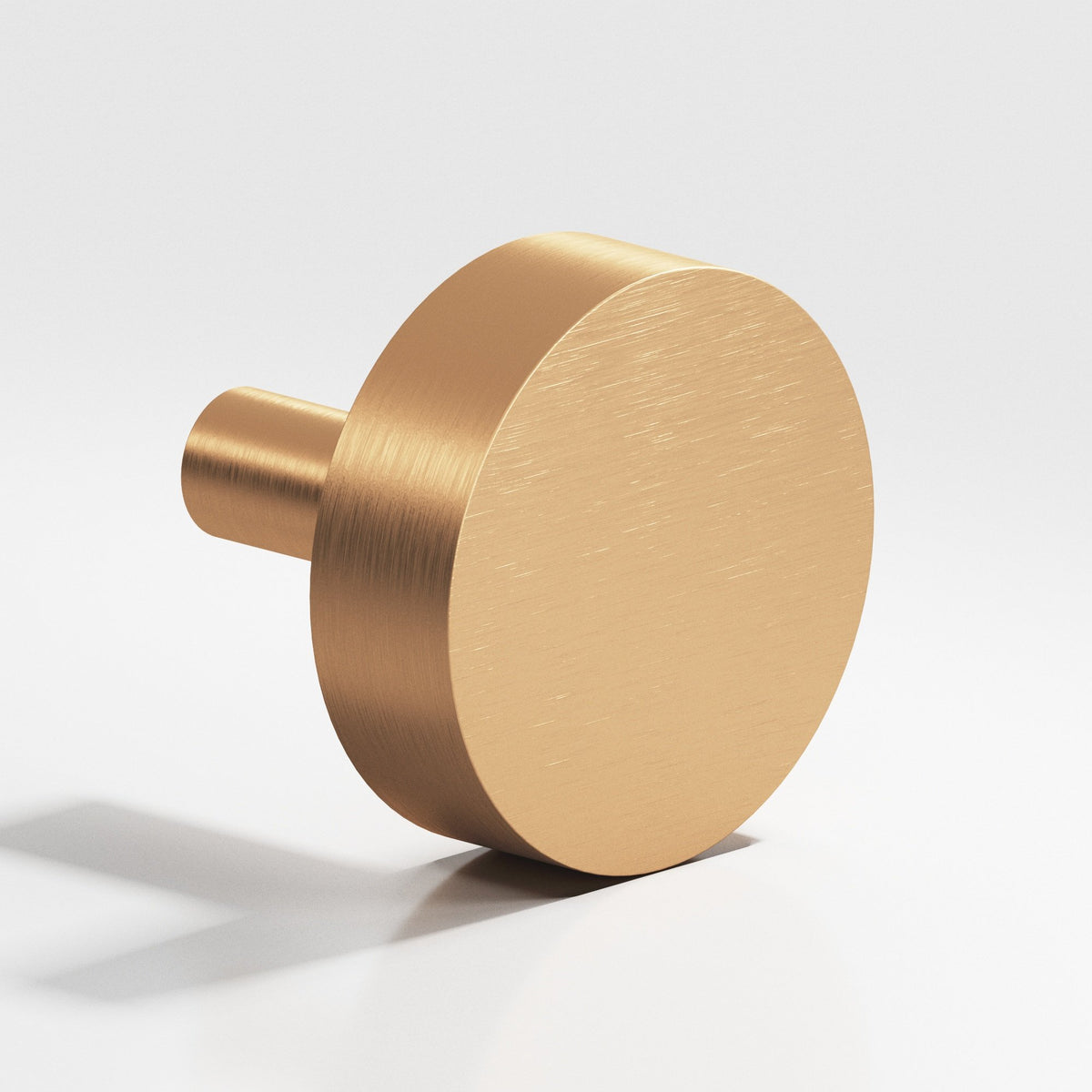 Colonial Bronze 510 Round Disc Knob with Straight Post, 1 in Diameter - Matte Satin Bronze