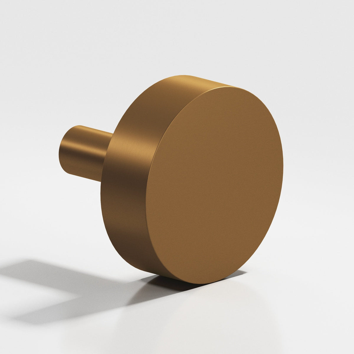 Colonial Bronze 510 Round Disc Knob with Straight Post, 1 in Diameter - Matte Light Statuary Bronze