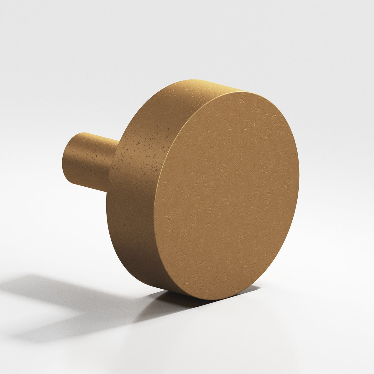 Colonial Bronze 510 Round Disc Knob with Straight Post, 1 in Diameter - Distressed Light Statuary Bronze