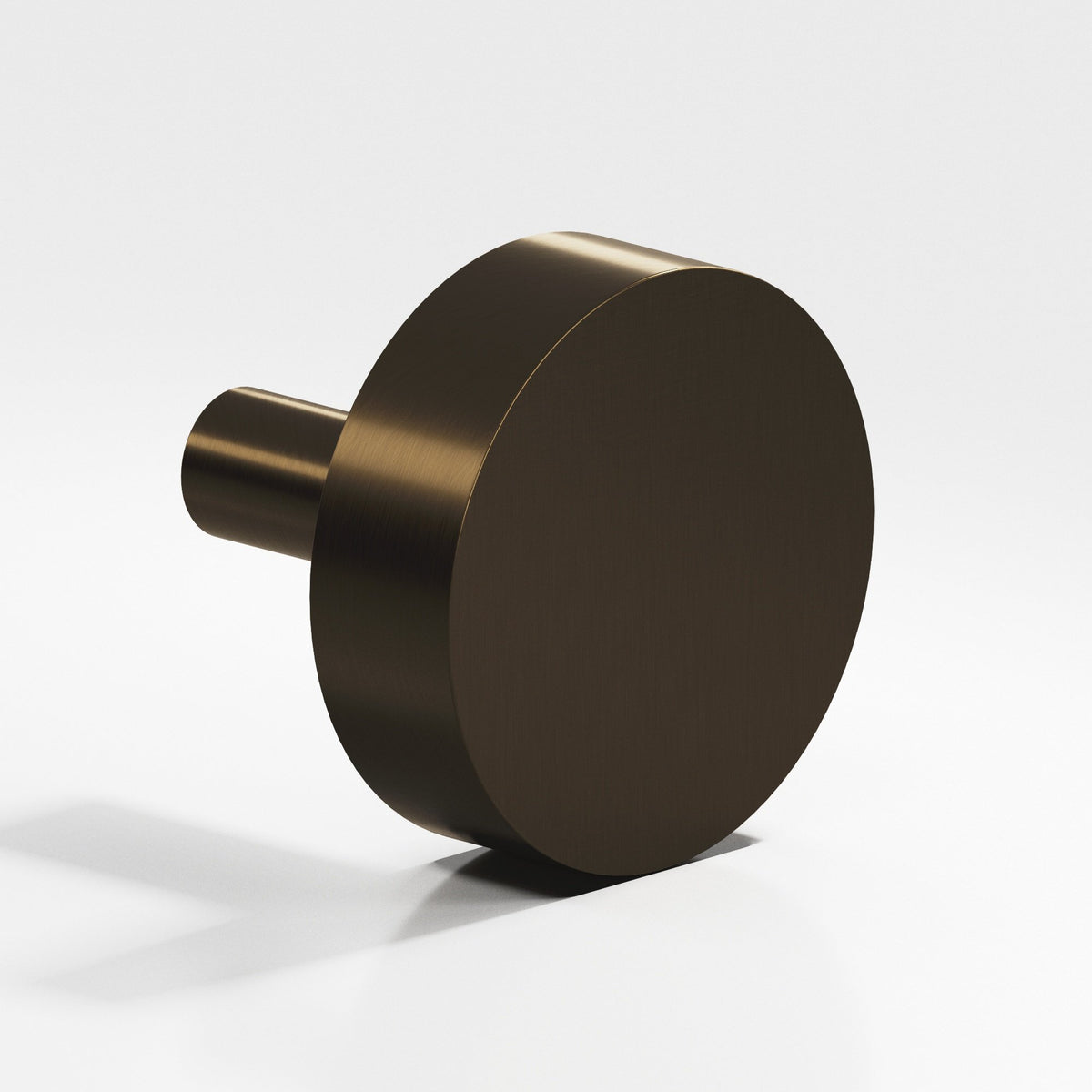 Colonial Bronze 510 Round Disc Knob with Straight Post, 1 in Diameter - Oil Rubbed Bronze