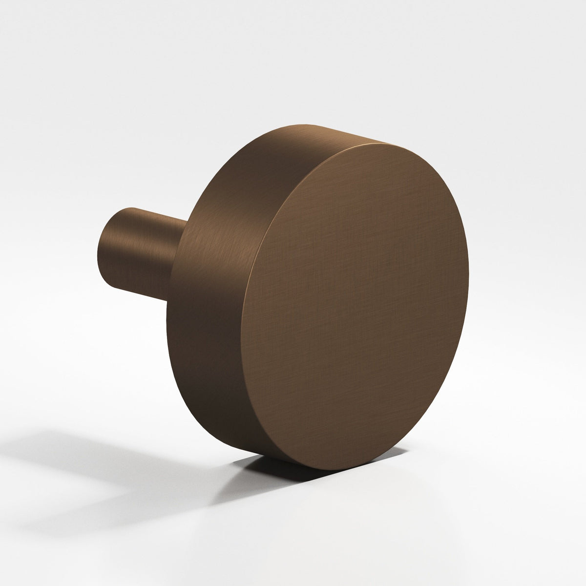 Colonial Bronze 510 Round Disc Knob with Straight Post, 1 in Diameter - Matte Oil Rubbed Bronze