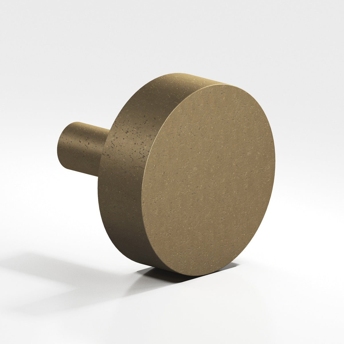 Colonial Bronze 510 Round Disc Knob with Straight Post, 1 in Diameter - Distressed Oil Rubbed Bronze