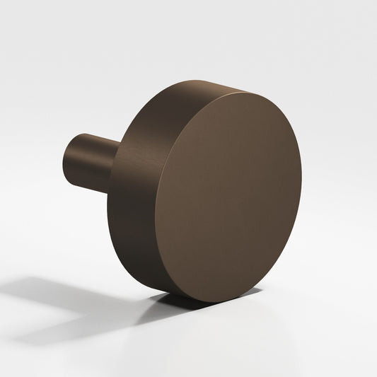 Colonial Bronze 512 Round Disc Knob with Straight Post, 1-1/2 in Diameter