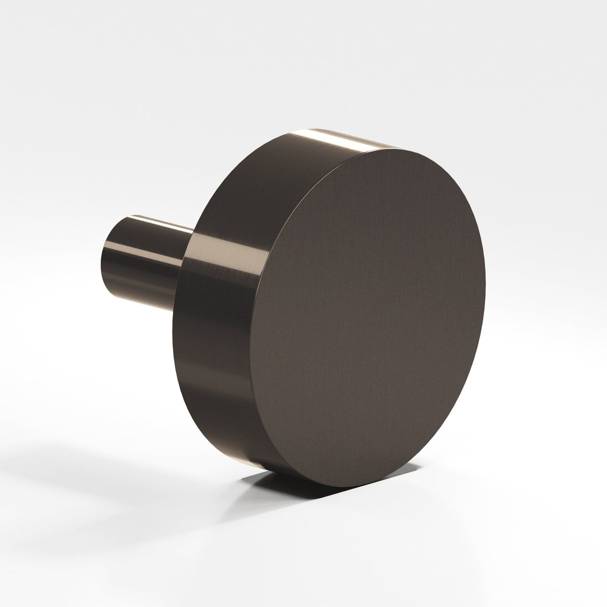 Colonial Bronze 511 Round Disc Knob with Straight Post, 1-1/4 in Diameter - Dark Statuary Bronze