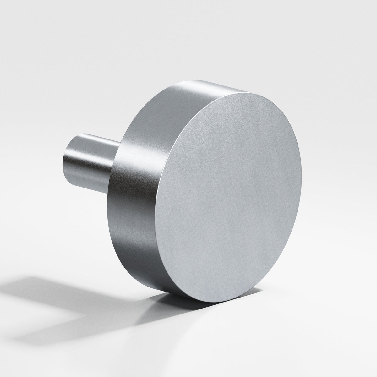 Colonial Bronze 510 Round Disc Knob with Straight Post, 1 in Diameter - Satin Chrome