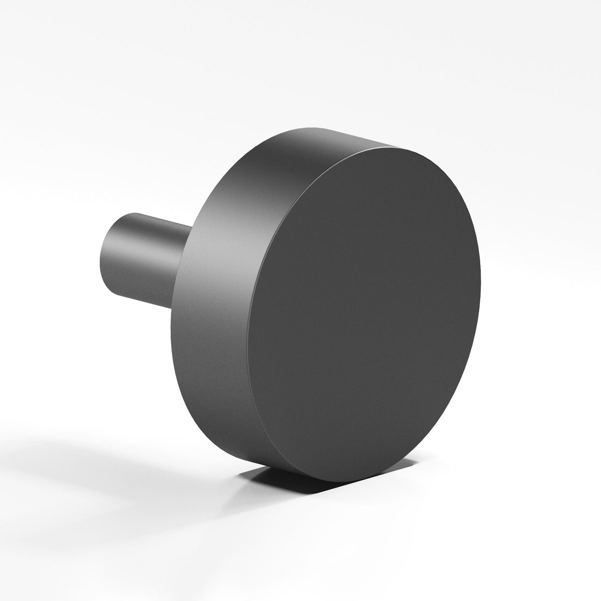 Colonial Bronze 510 Round Disc Knob with Straight Post, 1 in Diameter - Matte Graphite