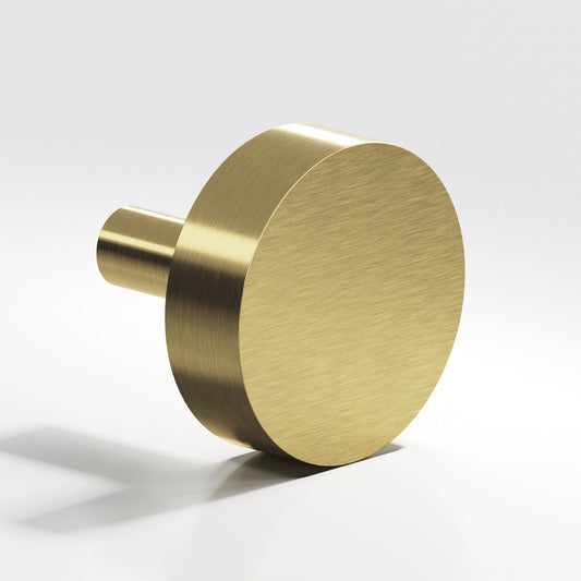 Colonial Bronze 510 Round Disc Knob with Straight Post, 1 in Diameter