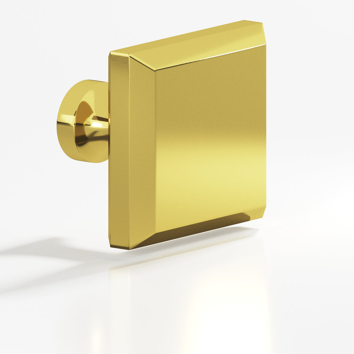 Colonial Bronze 526 Square Beveled Knob with Flared Post, 1-1/4 in - French Gold