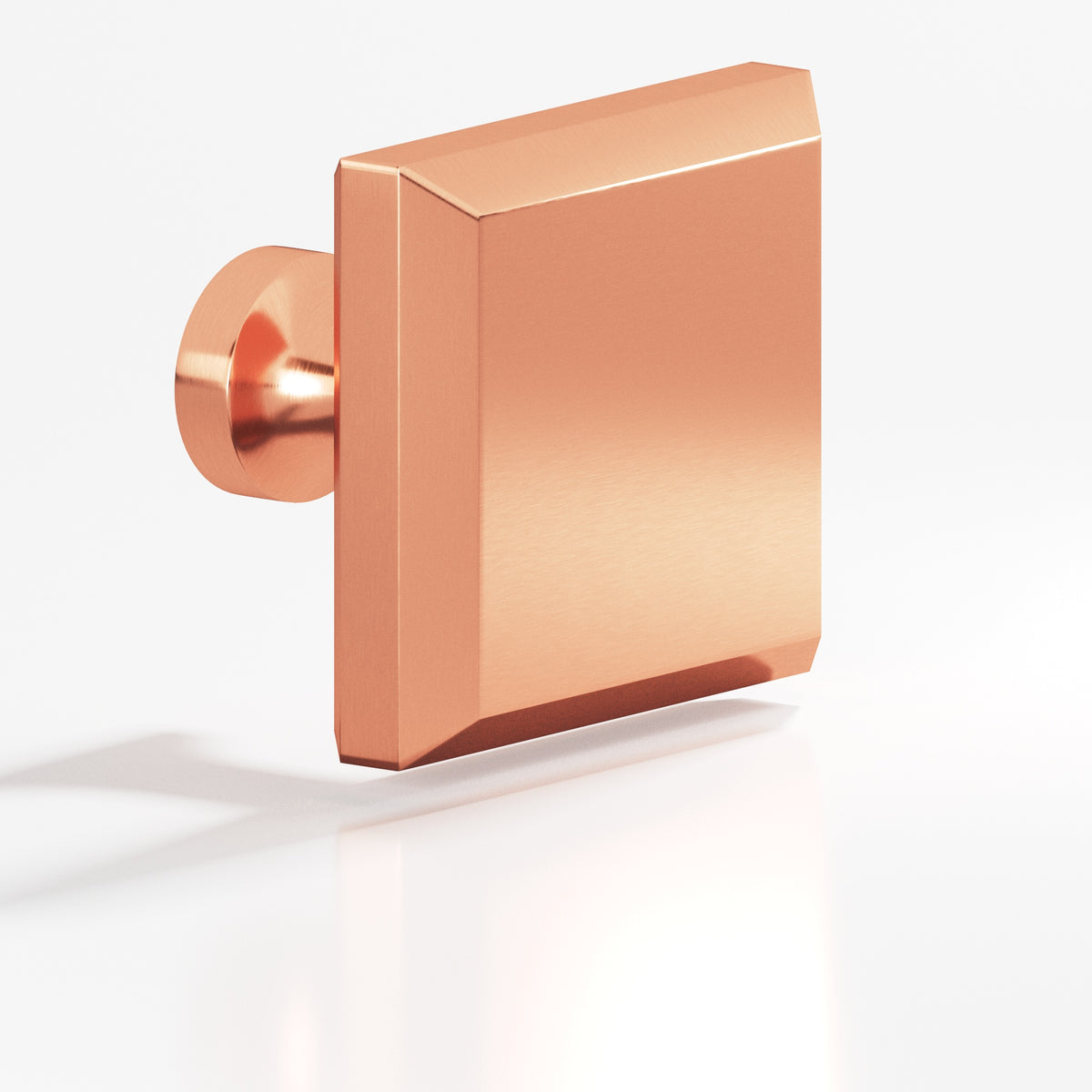 Colonial Bronze 526 Square Beveled Knob with Flared Post, 1-1/4 in - Satin Copper