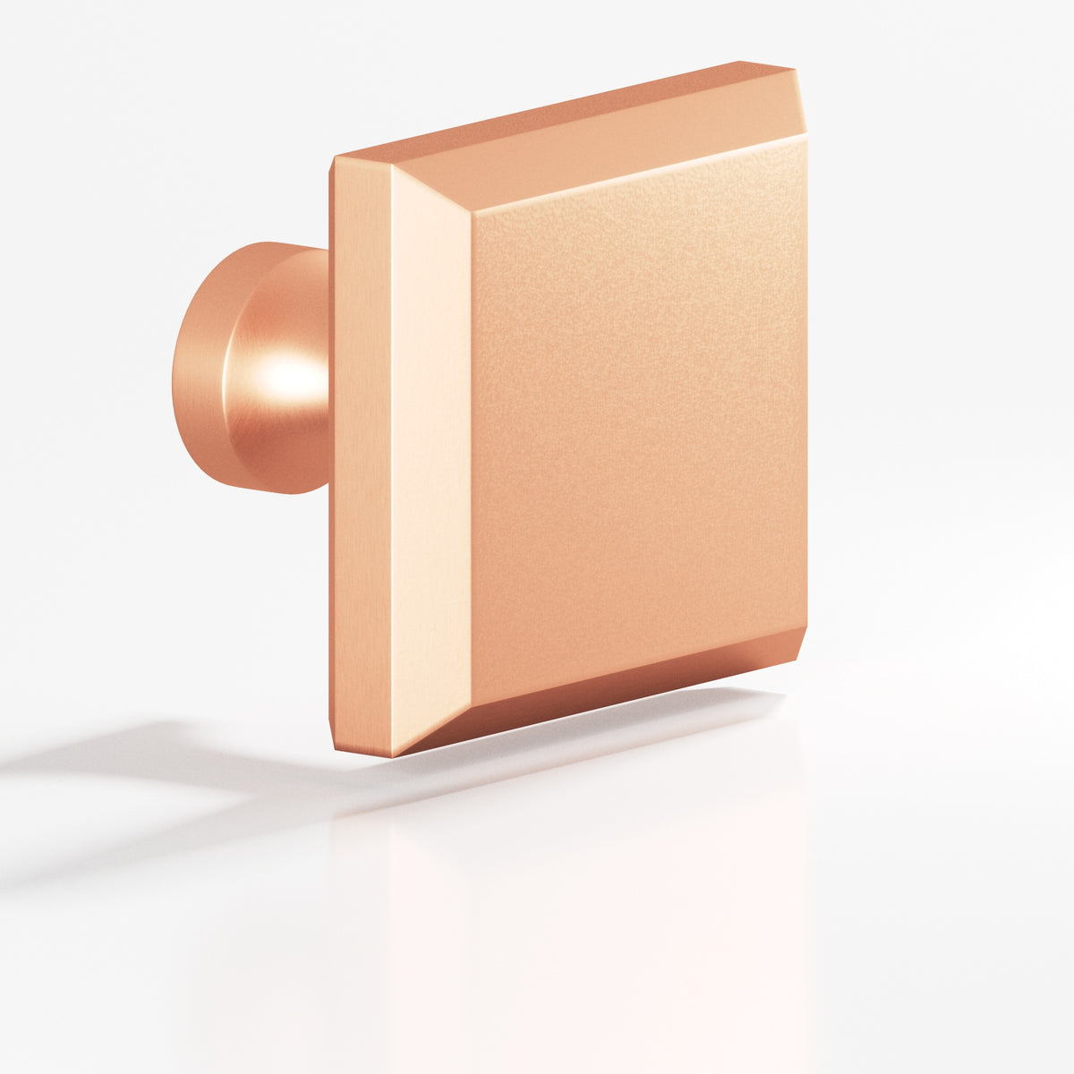 Colonial Bronze 526 Square Beveled Knob with Flared Post, 1-1/4 in - Matte Satin Copper