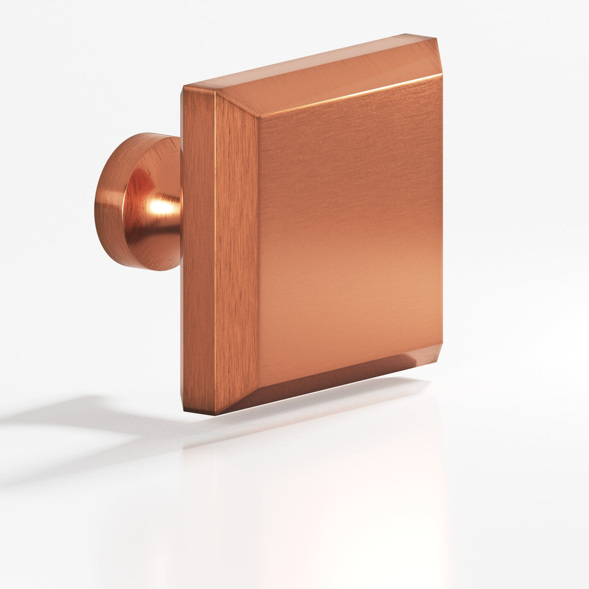 Colonial Bronze 526 Square Beveled Knob with Flared Post, 1-1/4 in - Antique Copper