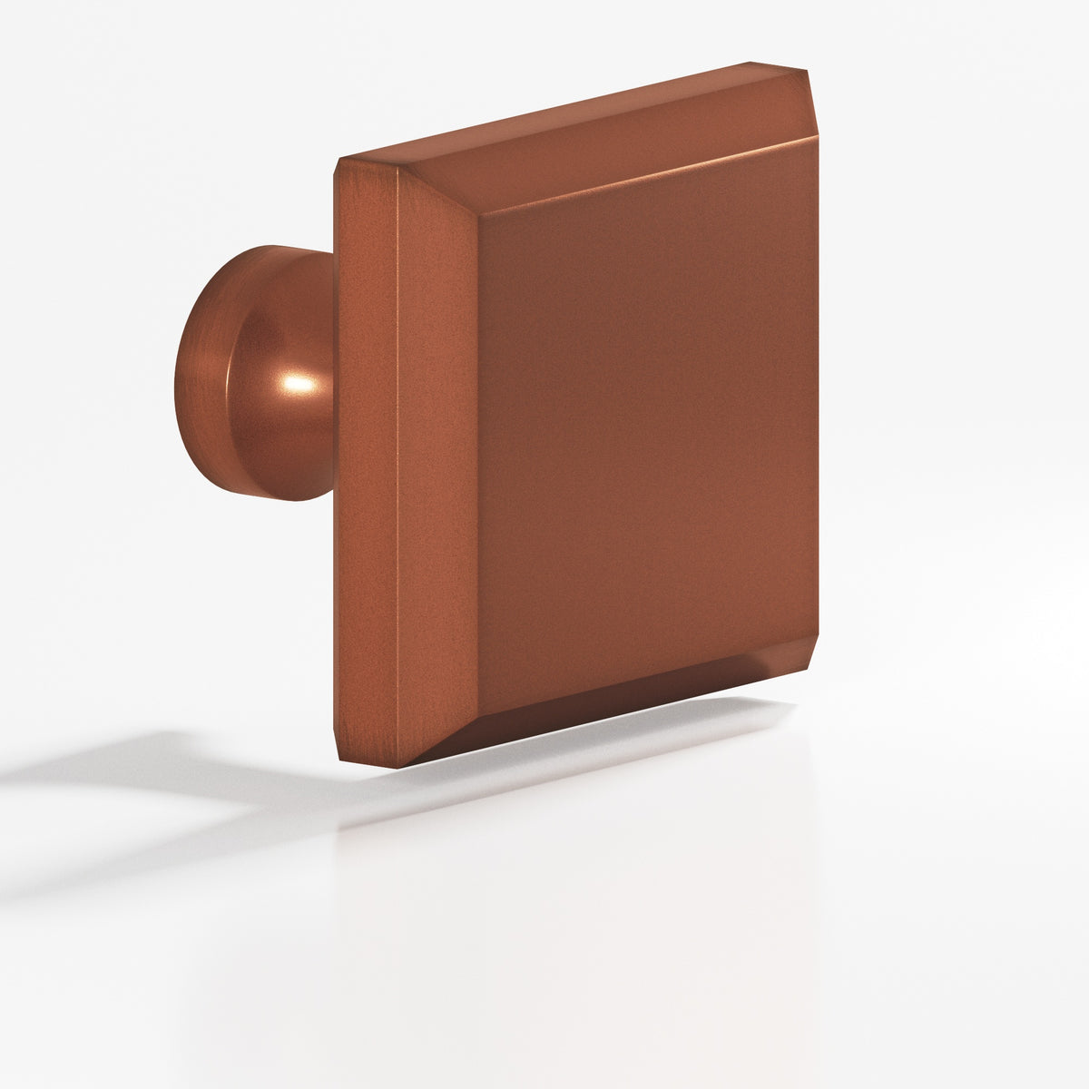 Colonial Bronze 527 Square Beveled Knob with Flared Post, 1-1/2 in - Matte Antique Copper