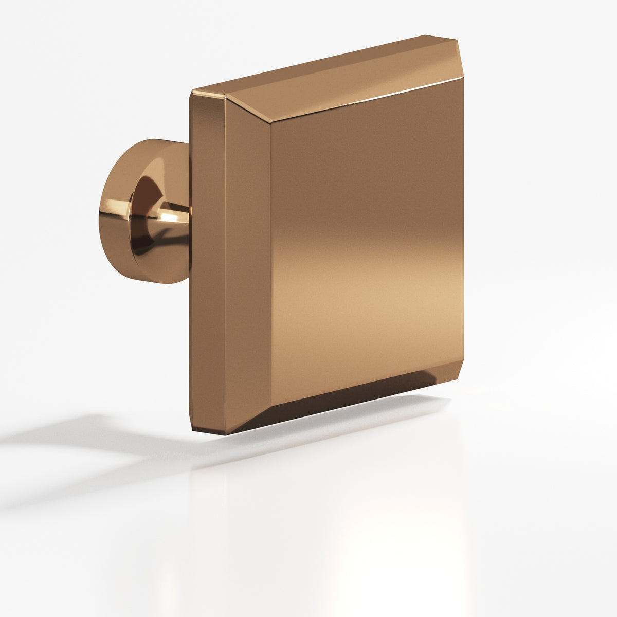 Colonial Bronze 526 Square Beveled Knob with Flared Post, 1-1/4 in - Polished Bronze