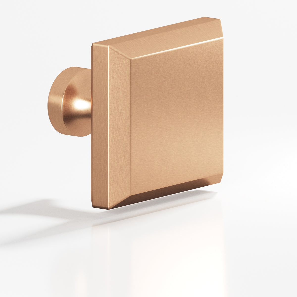 Colonial Bronze 526 Square Beveled Knob with Flared Post, 1-1/4 in - Satin Bronze