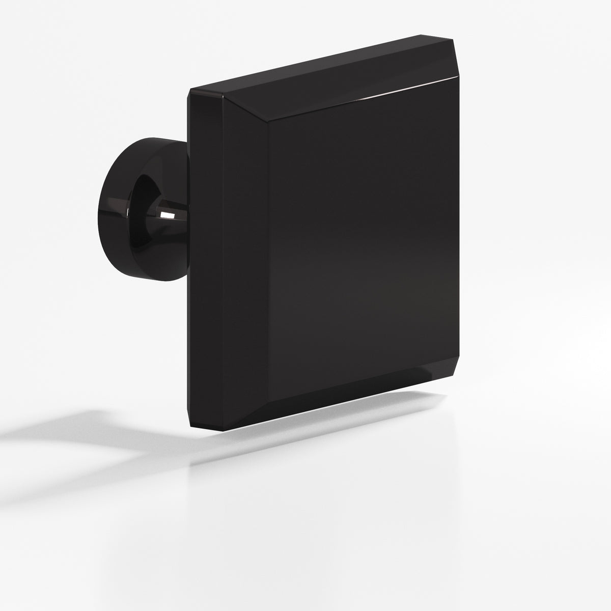 Colonial Bronze 526 Square Beveled Knob with Flared Post, 1-1/4 in - Satin Black