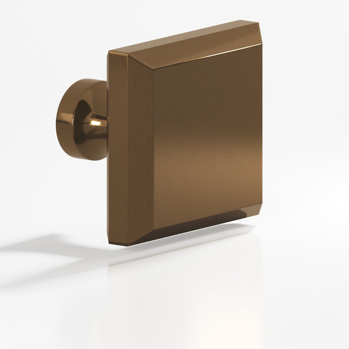 Colonial Bronze 527 Square Beveled Knob with Flared Post, 1-1/2 in - Light Statuary Bronze