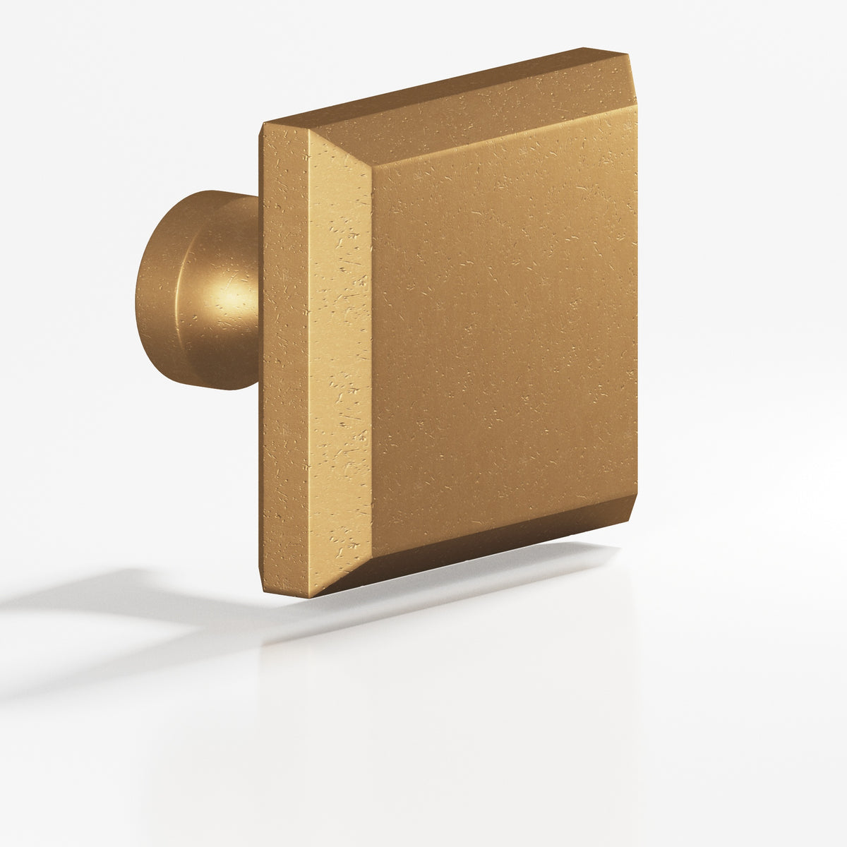 Colonial Bronze 526 Square Beveled Knob with Flared Post, 1-1/4 in - Distressed Light Statuary Bronze