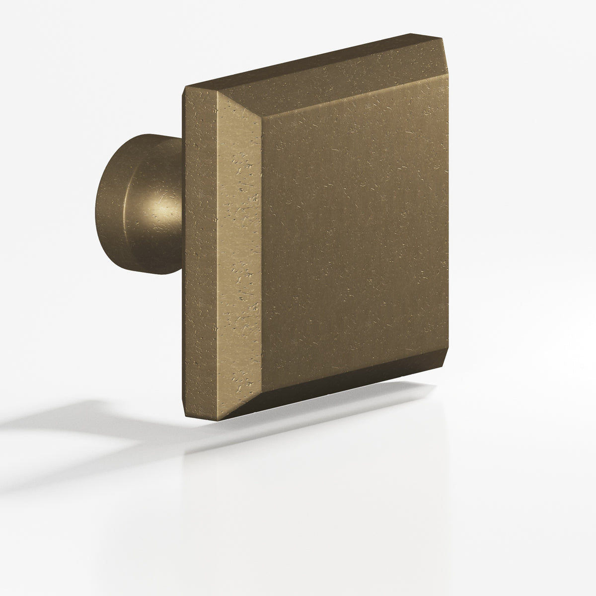 Colonial Bronze 526 Square Beveled Knob with Flared Post, 1-1/4 in - Distressed Oil Rubbed Bronze