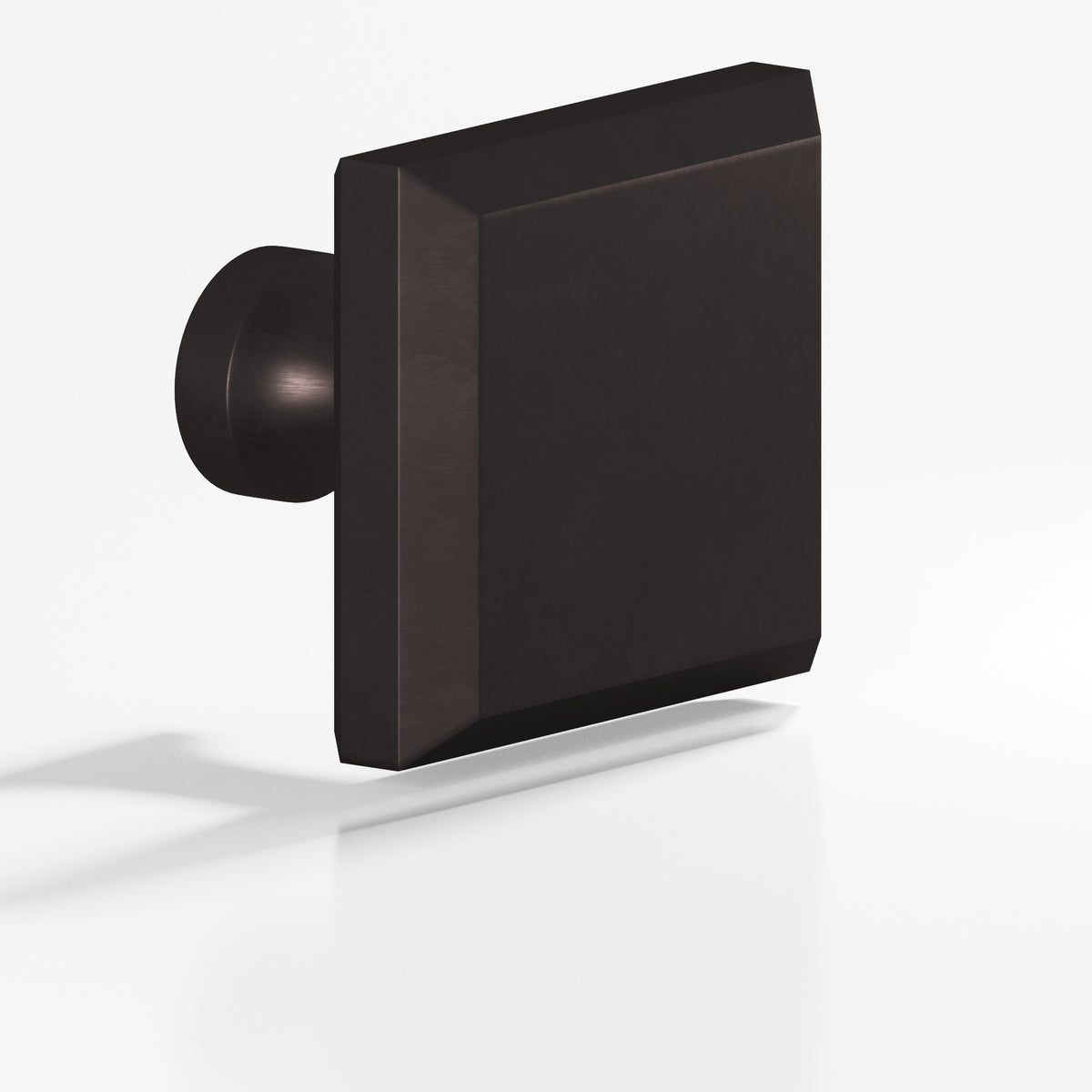 Colonial Bronze 526 Square Beveled Knob with Flared Post, 1-1/4 in - Matte Dark Statuary Bronze