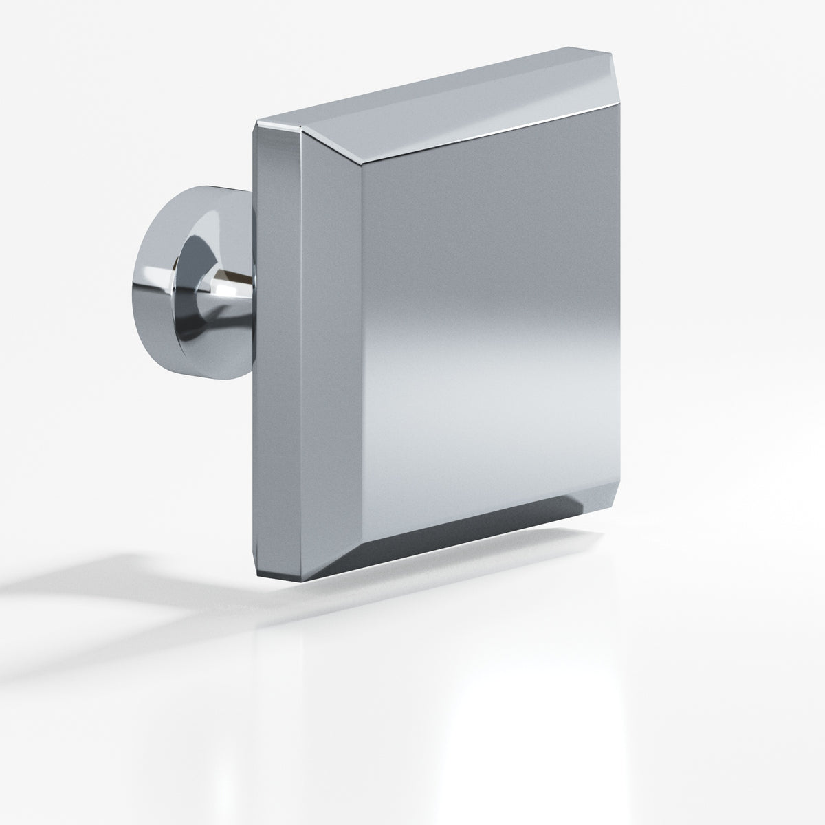 Colonial Bronze 526 Square Beveled Knob with Flared Post, 1-1/4 in - Polished Chrome