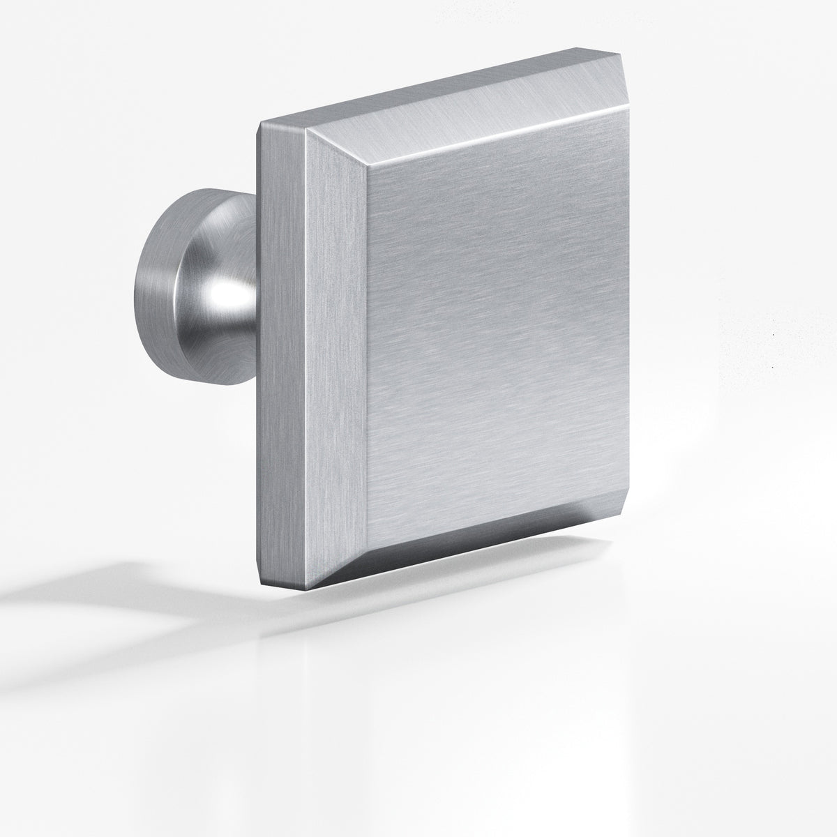 Colonial Bronze 526 Square Beveled Knob with Flared Post, 1-1/4 in - Satin Chrome