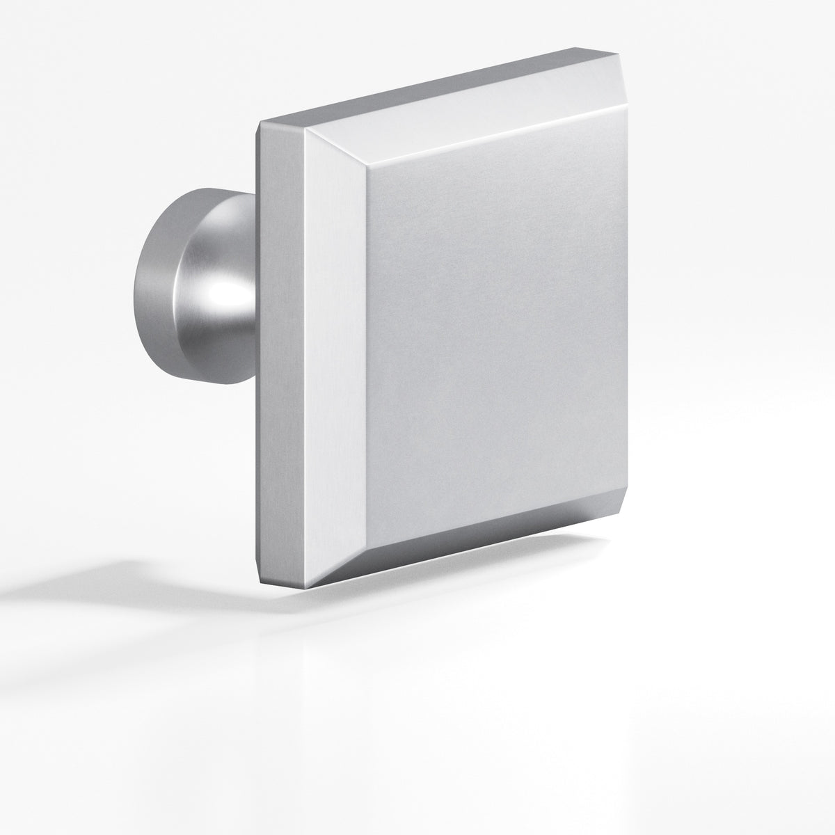 Colonial Bronze 526 Square Beveled Knob with Flared Post, 1-1/4 in - Matte Satin Chrome