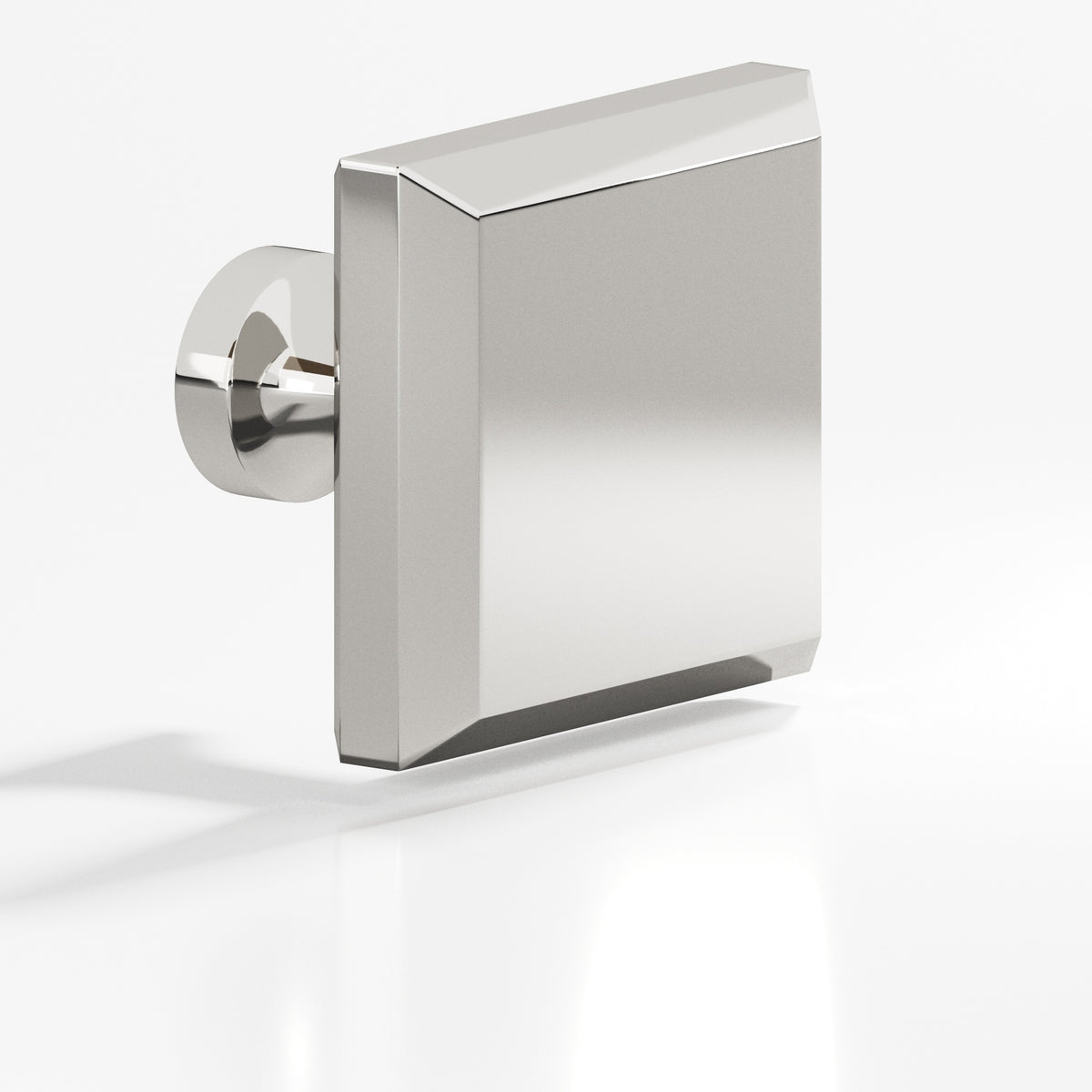 Colonial Bronze 526 Square Beveled Knob with Flared Post, 1-1/4 in - Polished Nickel