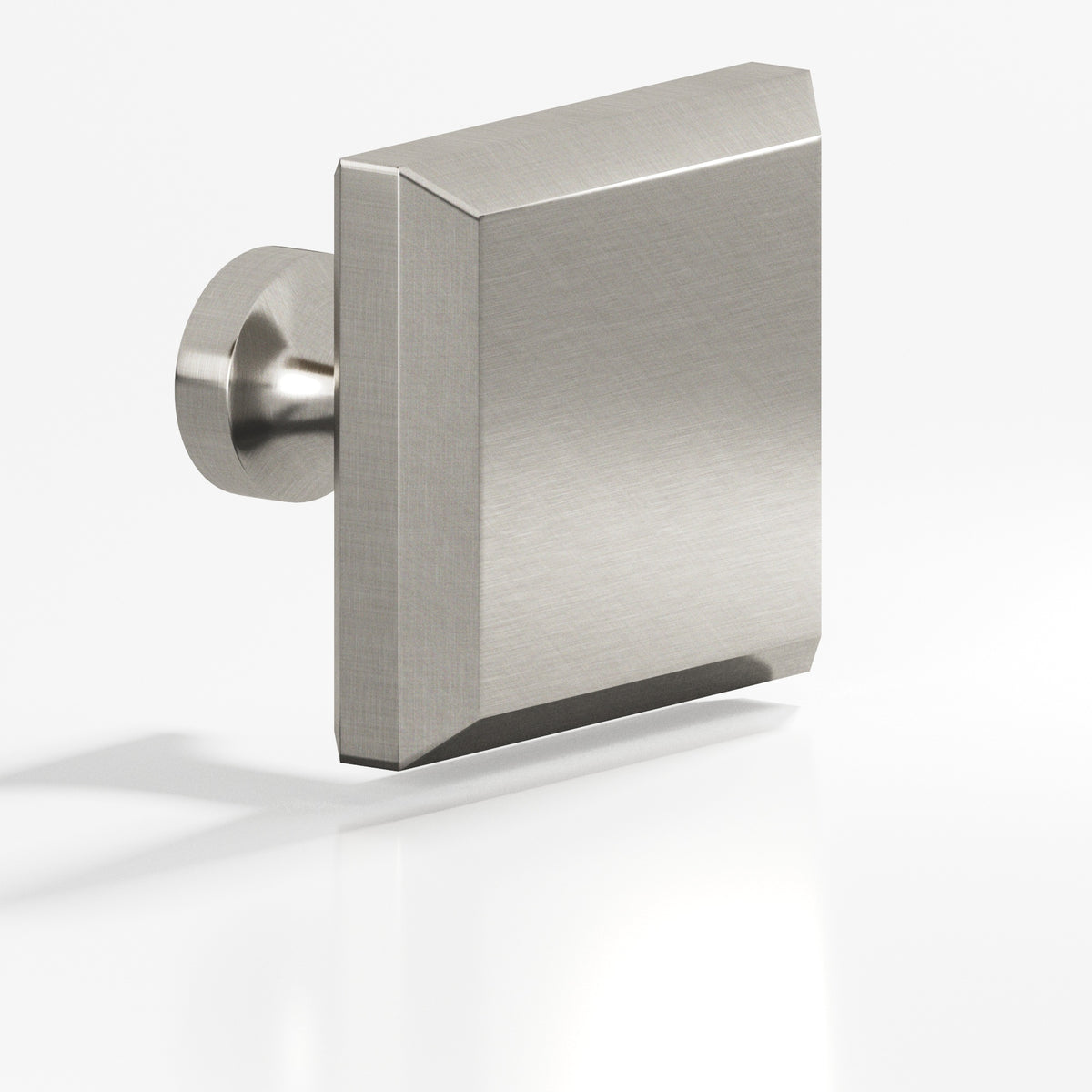 Colonial Bronze 527 Square Beveled Knob with Flared Post, 1-1/2 in - Satin Nickel