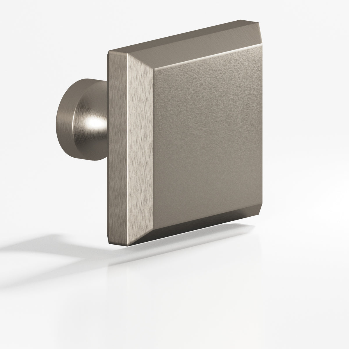 Colonial Bronze 526 Square Beveled Knob with Flared Post, 1-1/4 in - Matte Pewter