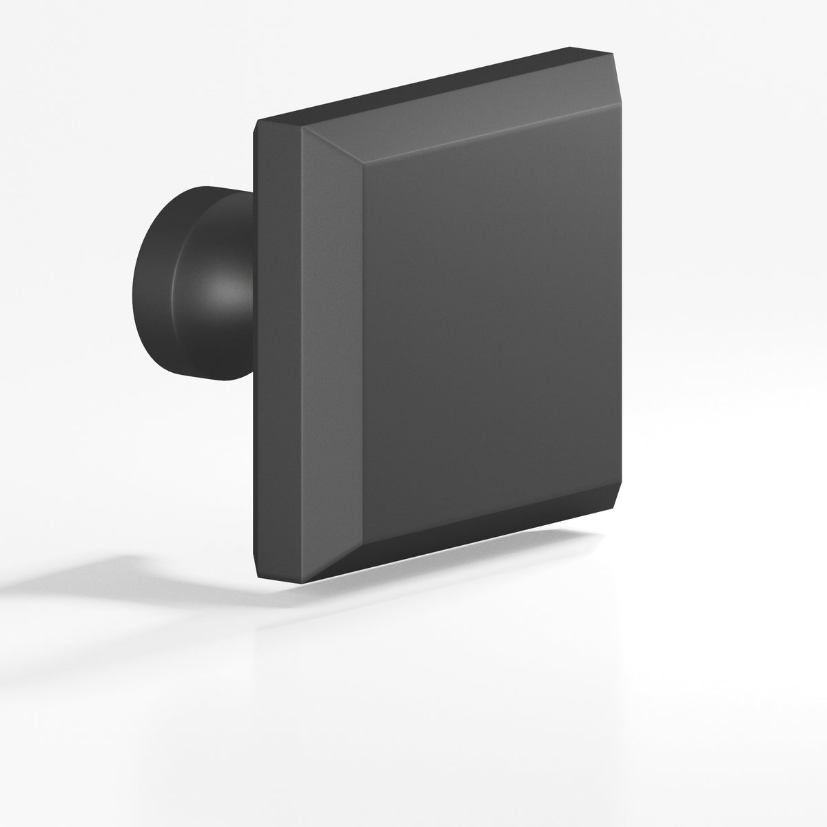 Colonial Bronze 526 Square Beveled Knob with Flared Post, 1-1/4 in - Matte Graphite